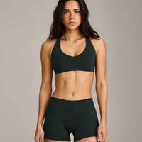 SoftMotion™ Bralette with Gray Logo | Emerald Noir