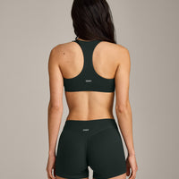 SoftMotion™ Bralette with Gray Logo | Emerald Noir