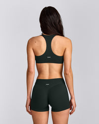 SoftMotion™ Bralette with Gray Logo | Emerald Noir