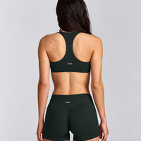 SoftMotion™ Bralette with Gray Logo | Emerald Noir