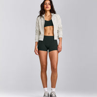 SoftMotion™ Bralette with Gray Logo | Emerald Noir