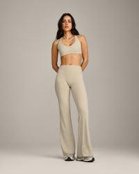 SoftMotion™ Bralette with Gray Logo | Oatmeal