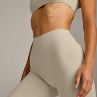 SoftMotion™ Flared Pants with Gray Logo | Oatmeal