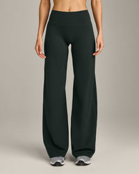 SoftMotion™ Straight Leg Pants with Gray Logo | Emerald Noir