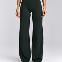 SoftMotion™ Straight Leg Pants with Gray Logo | Emerald Noir