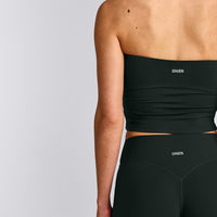 SoftMotion™ Straight Leg Pants with Gray Logo | Emerald Noir
