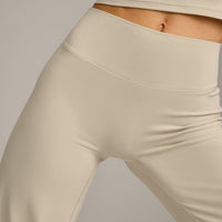 SoftMotion™ Straight Leg Pants with Gray Logo | Oatmeal