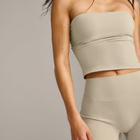 SoftMotion™ Straight Leg Pants with Gray Logo | Oatmeal
