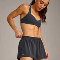 AirMove™ Lined Shorts 2" with Pocket and Reflective Logo | Coal