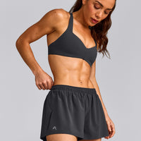 AirMove™ Lined Shorts 2" with Pocket and Reflective Logo | Coal