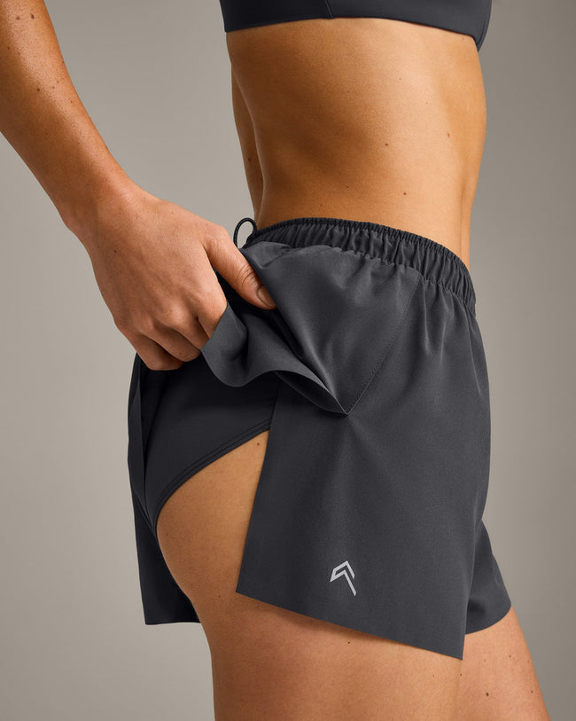 AirMove™ Lined Shorts 2" with Pocket and Reflective Logo | Coal