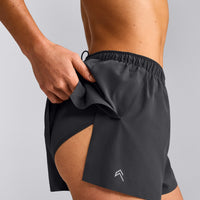 AirMove™ Lined Shorts 2" with Pocket and Reflective Logo | Coal