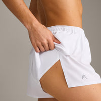 AirMove™ Lined Shorts 2" with Pocket and Reflective Logo | White