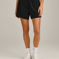 AirMove™ Lined Shorts 4" with Pocket and Reflective Logo | Black