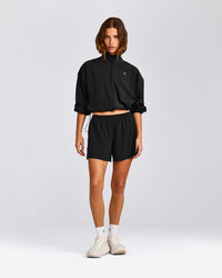 AirMove™ Lined Shorts 4" with Pocket and Reflective Logo | Black