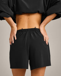 AirMove™ Lined Shorts 4" with Pocket and Reflective Logo | Black
