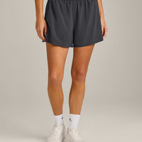 AirMove™ Lined Shorts 4" with Pocket and Reflective Logo | Coal