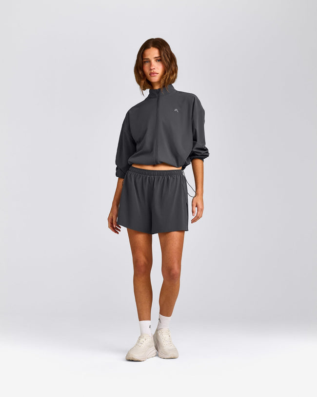 AirMove™ Lined Shorts 4" with Pocket and Reflective Logo | Coal