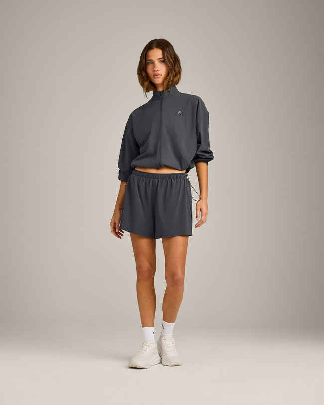 AirMove™ Lined Shorts 4" with Pocket and Reflective Logo | Coal