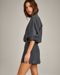 AirMove™ Lined Shorts 4" with Pocket and Reflective Logo | Coal