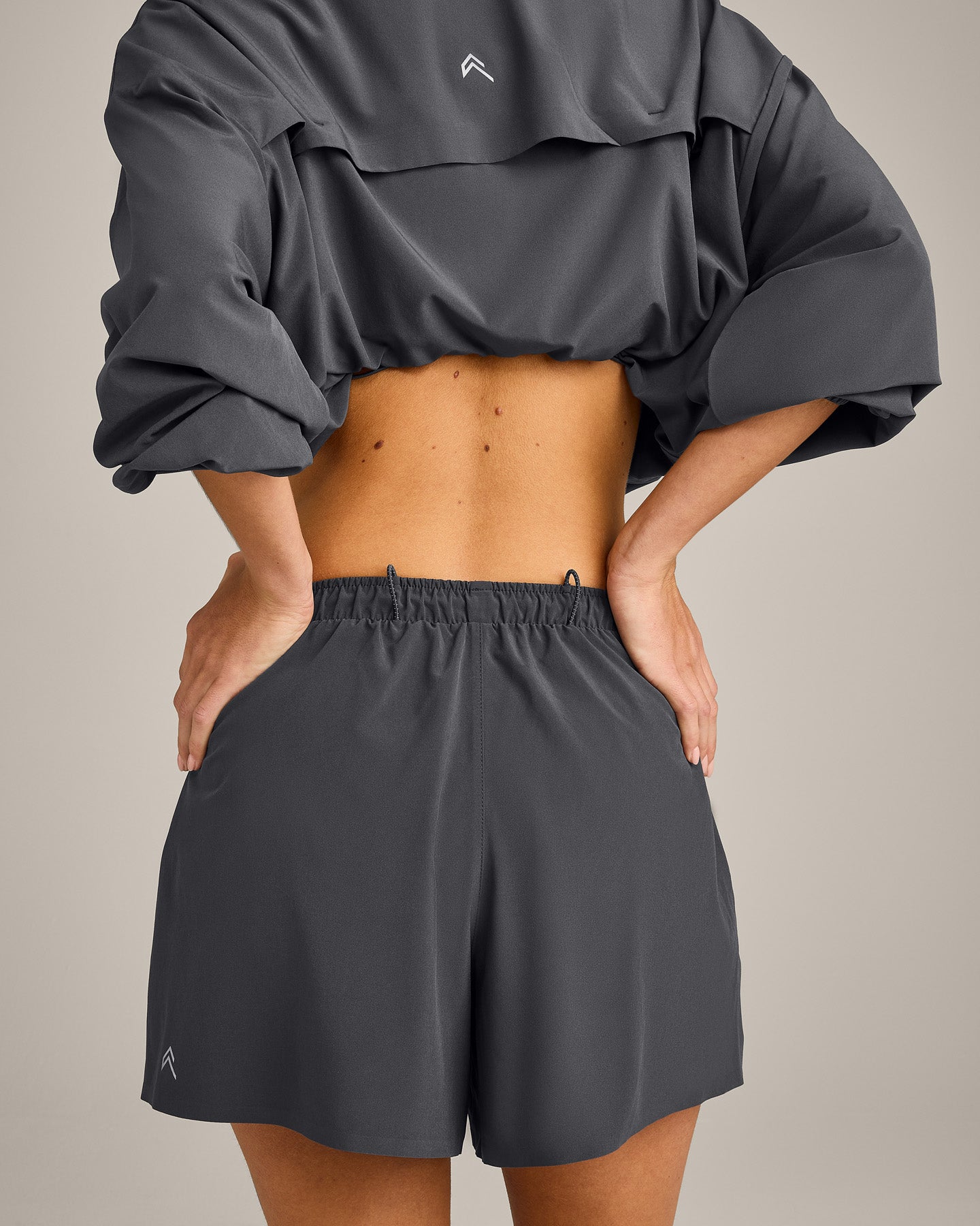 AirMove™ Lined Shorts 4" with Pocket and Reflective Logo | Coal