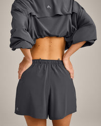 AirMove™ Lined Shorts 4" with Pocket and Reflective Logo | Coal