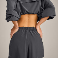 AirMove™ Lined Shorts 4" with Pocket and Reflective Logo | Coal