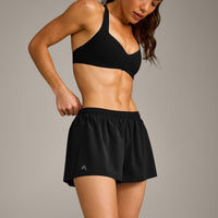 AirMove™ Lined Shorts 2" with Pocket and Reflective Logo | Black