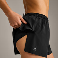 AirMove™ Lined Shorts 2" with Pocket and Reflective Logo | Black