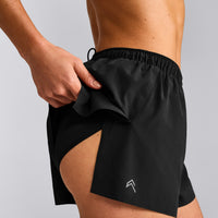 AirMove™ Lined Shorts 2" with Pocket and Reflective Logo | Black