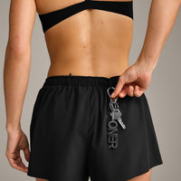 AirMove™ Lined Shorts 2" with Pocket and Reflective Logo | Black