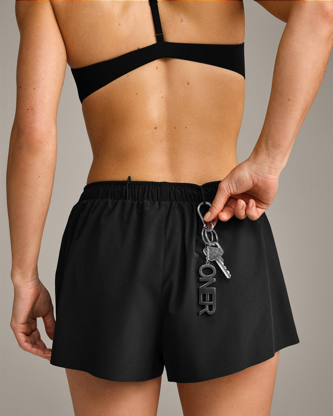 AirMove™ Lined Shorts 2" with Pocket and Reflective Logo | Black