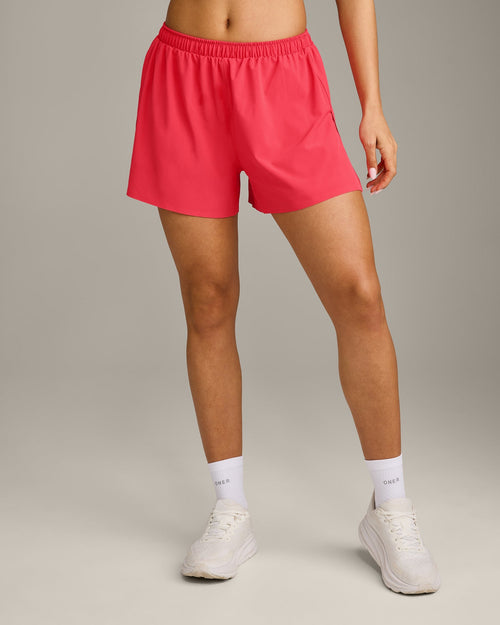 AirMove™ Lined Shorts 4" with Pocket and Reflective Logo | Charged Pink