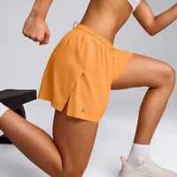 AirMove™ Lined Shorts 4" with Pocket and Reflective Logo | Powdered Orange