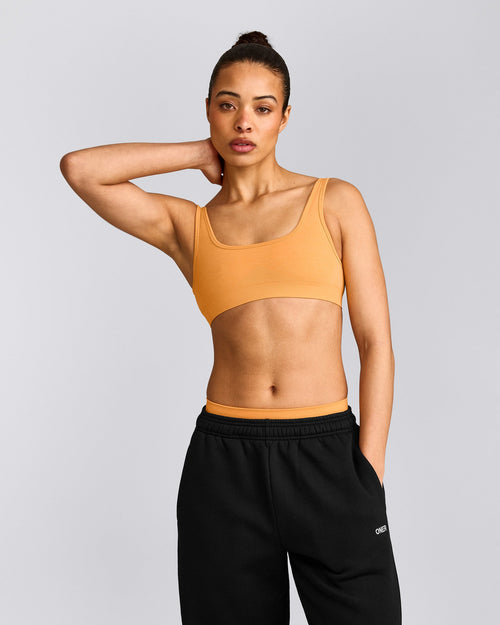 EffortlessLift™ Square Neck Sports Bra | Powdered Orange