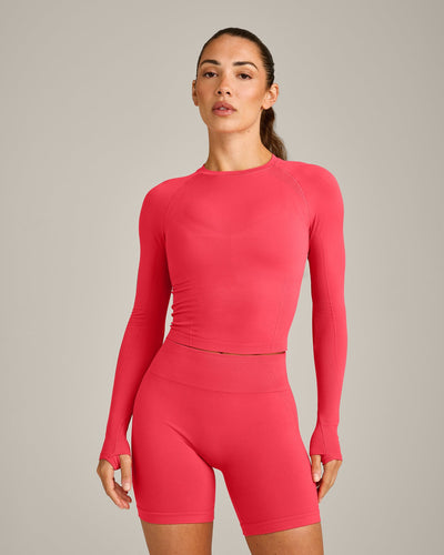 Oner Seamless Fitted Long Sleeve Top | Light Charged Pink