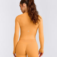 Oner Seamless Fitted Long Sleeve Top | Light Powdered Orange