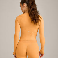 Oner Seamless Fitted Long Sleeve Top | Light Powdered Orange