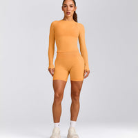 Oner Seamless Fitted Long Sleeve Top | Light Powdered Orange