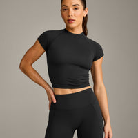 Oner Seamless Fitted Top | Soft Black