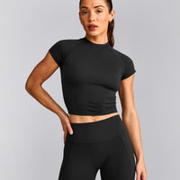 Oner Seamless Fitted Top | Soft Black