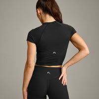 Oner Seamless Fitted Top | Soft Black
