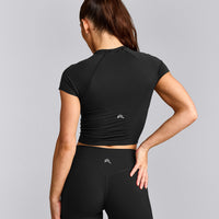 Oner Seamless Fitted Top | Soft Black