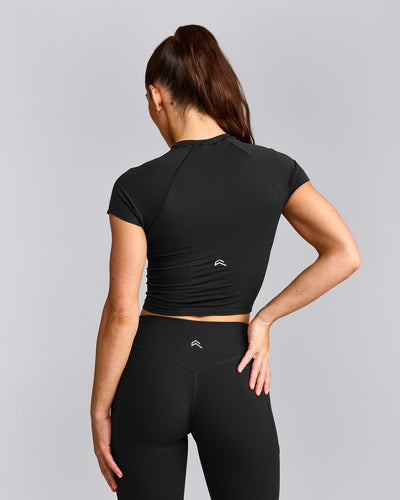 Oner Seamless Fitted Top | Soft Black
