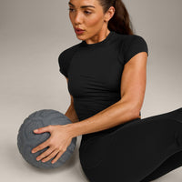 Oner Seamless Fitted Top | Soft Black