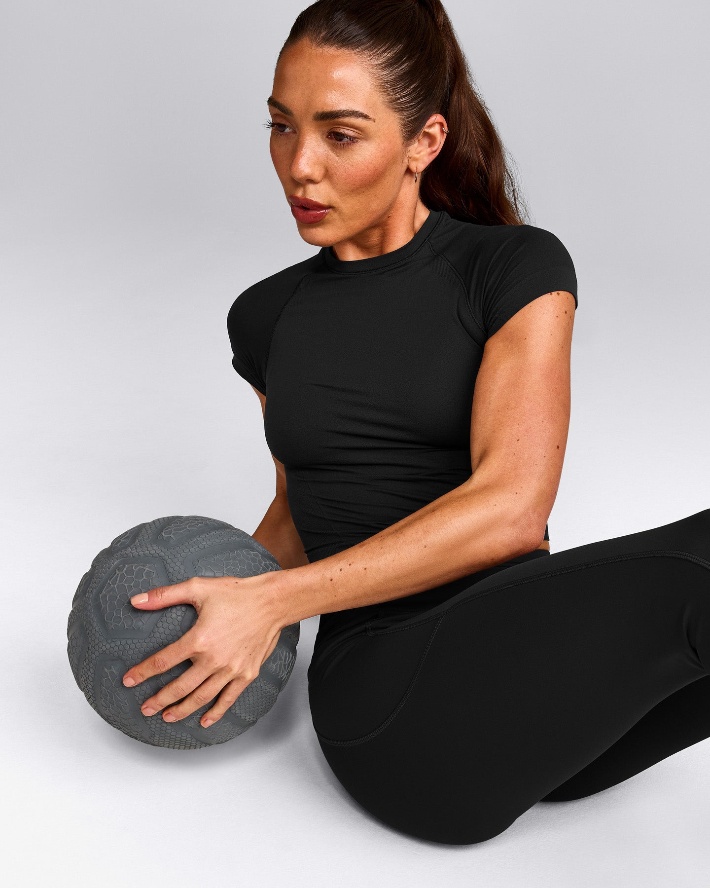 Oner Seamless Fitted Top | Soft Black