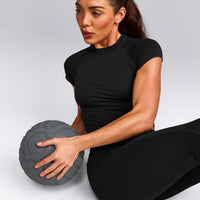 Oner Seamless Fitted Top | Soft Black