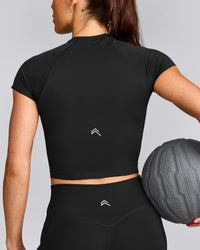 Oner Seamless Fitted Top | Soft Black