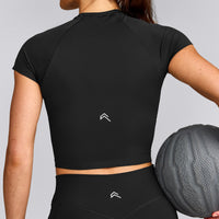 Oner Seamless Fitted Top | Soft Black