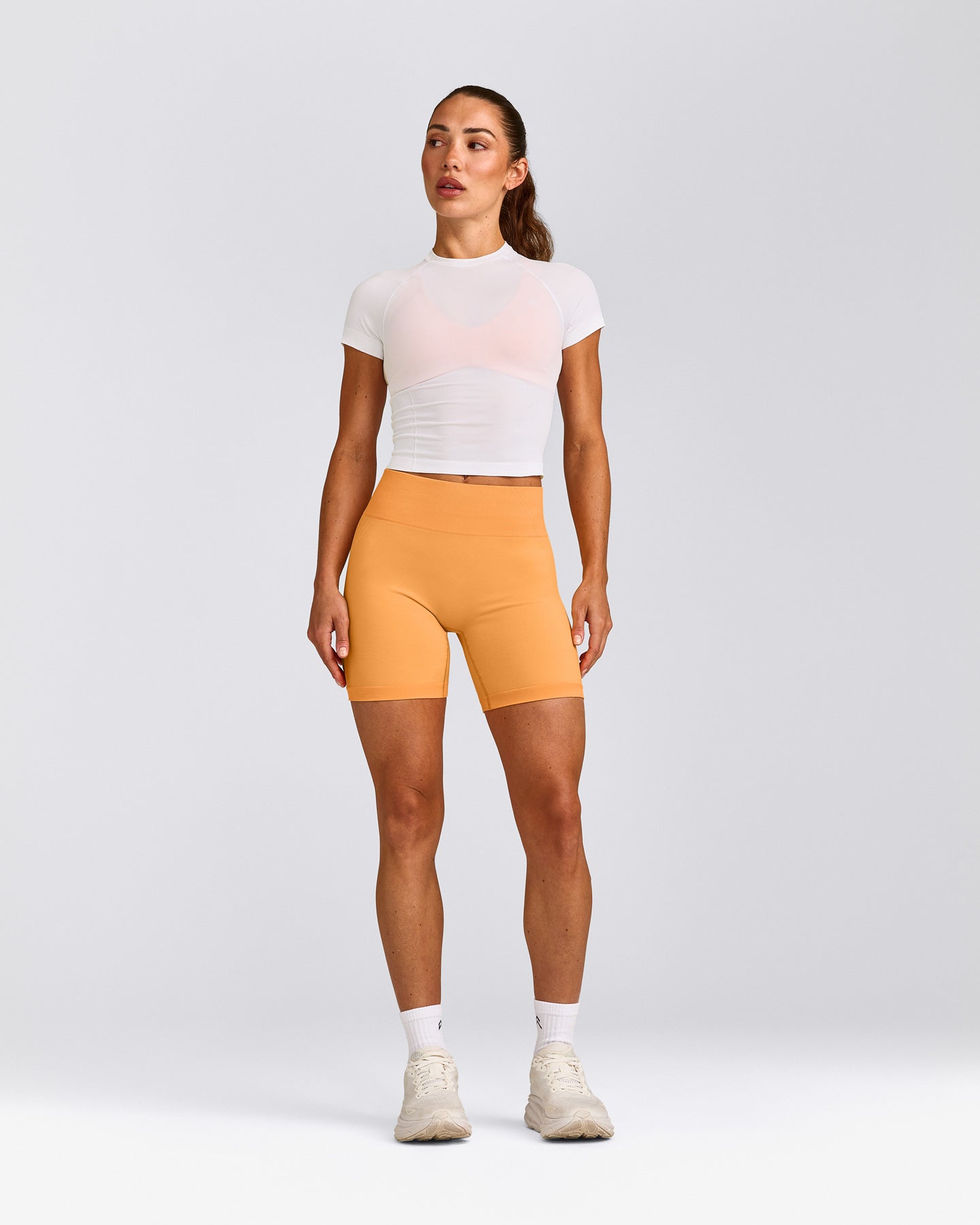 Oner Seamless Fitted Top | White